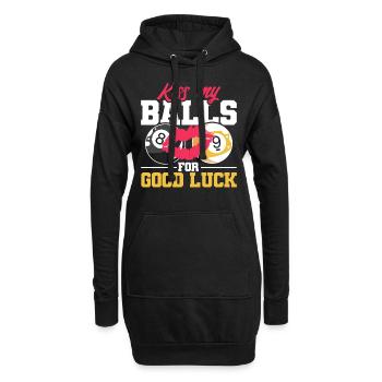 Billard Geschenkidee Billardspieler Pool Snooker - Hoodie-Kleid - Schwarz - Vorne