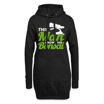 Bonsai Baum Geschenk Japan Bonsai Garten - Hoodie-Kleid - Schwarz - Vorne