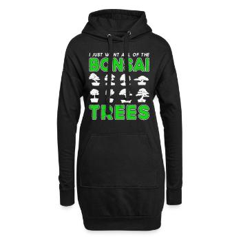 Bonsai Baum Geschenk Japan Bonsai Garten - Hoodie-Kleid - Schwarz - Vorne