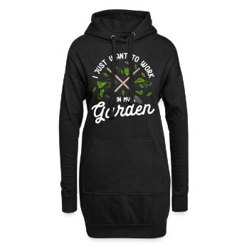 Pflanzen Gartenarbeit Gärtner Landschaftsarchitekt - Hoodie-Kleid - Schwarz - Vorne