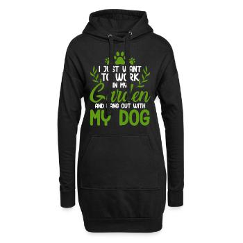 Pflanzen Gartenarbeit Gärtner Landschaftsarchitekt - Hoodie-Kleid - Schwarz - Vorne