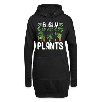 Pflanzen Gartenarbeit Gärtner Landschaftsarchitekt - Hoodie-Kleid - Schwarz - Vorne