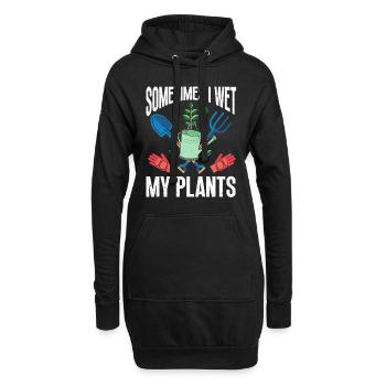 Pflanzen Gartenarbeit Gärtner Landschaftsarchitekt - Hoodie-Kleid - Schwarz - Vorne