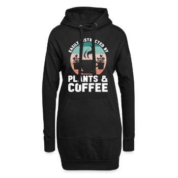 Pflanzen Gartenarbeit Gärtner Landschaftsarchitekt - Hoodie-Kleid - Schwarz - Vorne