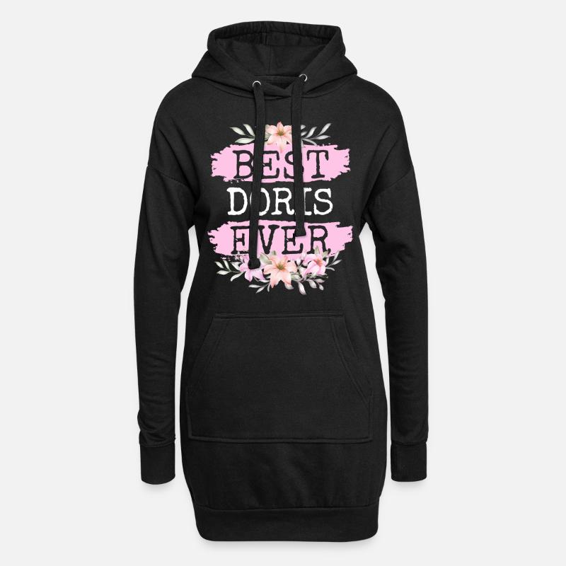 Doris Geschenk Name Geburtstag - Hoodie-Kleid - Schwarz