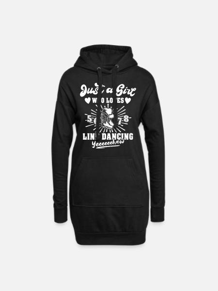 Line Dancing Line Dance - Hoodie Dress - black