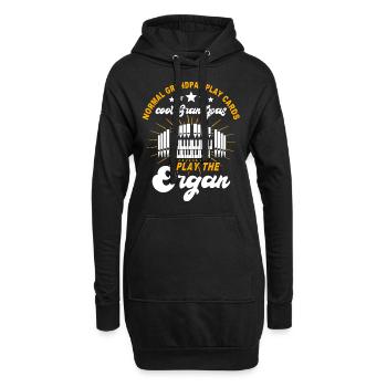 Organist Opa Orgelspieler - Hoodie-Kleid - Schwarz - Vorne