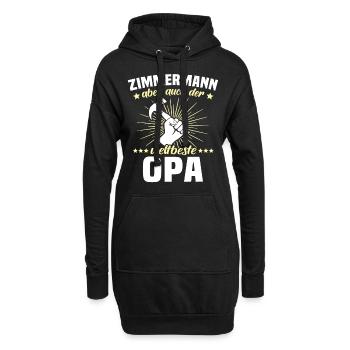 Zimmermann Opa Zimmerer Grossvater - Hoodie-Kleid - Schwarz - Vorne