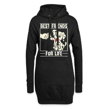 Amis Dalmatian Dog Lovers Puppy - Sweat-shirt à capuche long Femme - noir - Devant