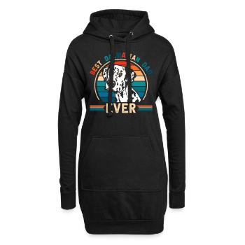 Bester Dalmatiner Papa Hundeliebhaber - Hoodie-Kleid - Schwarz - Vorne