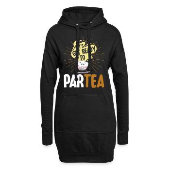 Teetrinker Geschenk Tasse Tee Liebhaber - Hoodie-Kleid - Schwarz - Vorne