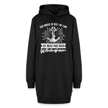 Wilhelmshaven - Hoodie-Kleid - Schwarz - Vorne