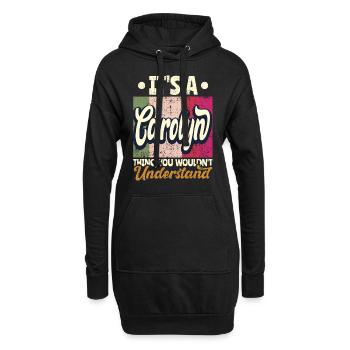 Carolyn Nom Cadeau Personnalisé Dire Drôle - Sweat-shirt à capuche long Femme - noir - Devant