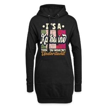 Katherine Nom Cadeau Personnalisé Dicton - Sweat-shirt à capuche long Femme - noir - Devant