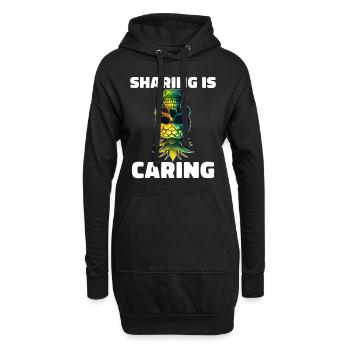 Teilen ist fürsorglich Swinging Swinger auf dem Kopf - Hoodie-Kleid - Schwarz - Vorne