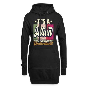 Jillian Nom Cadeau Personnalisé Dire Drôle - Sweat-shirt à capuche long Femme - noir - Devant