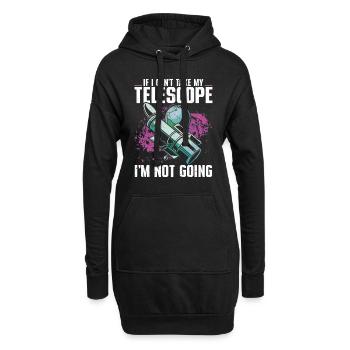 Stargazer Gift Kosmologie Stargazing - Hoodie-Kleid - Schwarz - Vorne