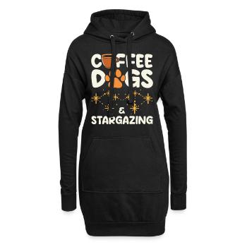 Stargazer Gift Kosmologie Stargazing - Hoodie-Kleid - Schwarz - Vorne
