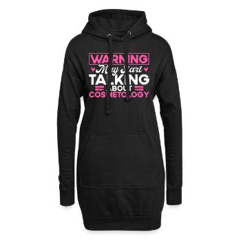 Kosmetologie Geschenk Kosmetikerin - Hoodie-Kleid - Schwarz - Vorne