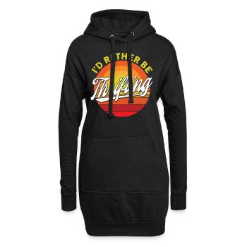 Secondhand Laden Hofverkauf Geschenk Thrifting - Hoodie-Kleid - Schwarz - Vorne