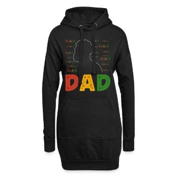 Schwarzer Vater Stolz Afrikanischer Vater - Hoodie-Kleid - Schwarz - Vorne