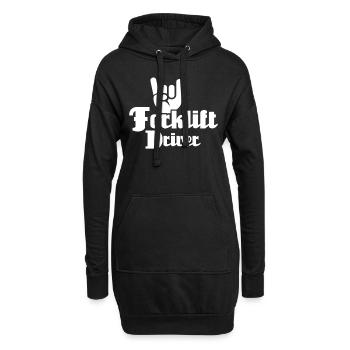 Staplerfahrer Stapler Gabelstapler - Hoodie-Kleid - Schwarz - Vorne