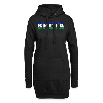 Bhota Good Morning Country Lesotho - Hoodie-Kleid - Schwarz - Vorne