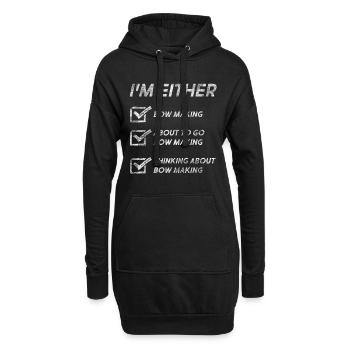 Bow Making Funny Bow Makers Quotes - Hoodie-Kleid - Schwarz - Vorne