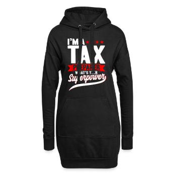 Steuersaison Cpa Buchhalter Geschenk Steuertag - Hoodie-Kleid - Schwarz - Vorne