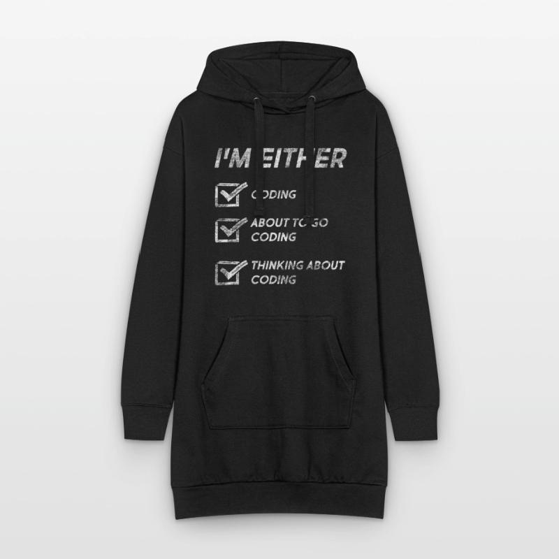 Citations de codage amusantes Codage Love Coder Programmeur Sweat-shirt à capuche long Femme