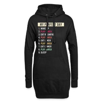Funny Sansa Players Thumb Piano Music Mbira Lovers - Hoodie Dress - black - Front