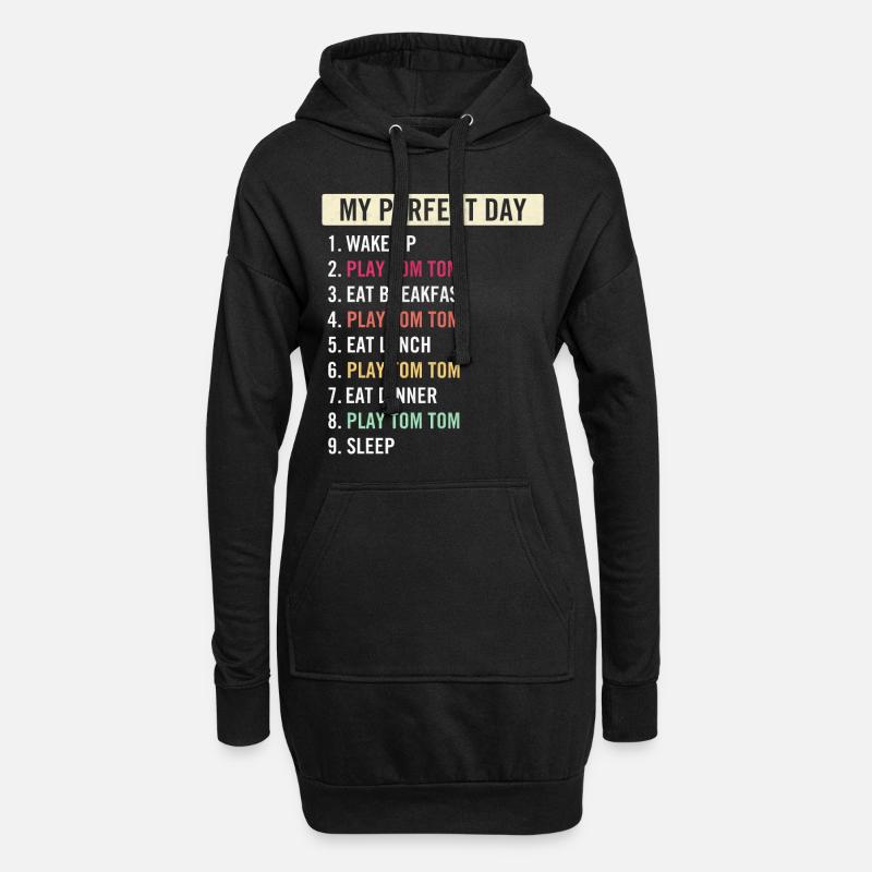 Funny Tom Tom Quotes Tom Tom Instrument Players - Hoodie-Kleid - Schwarz