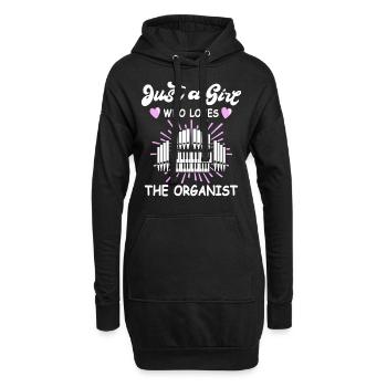 Orgues Organistes - Sweat-shirt à capuche long Femme - noir - Devant