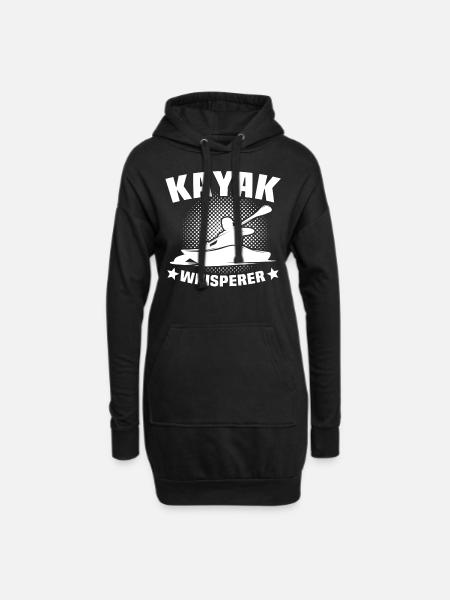 Kayaker Kayak Kayaking - Hoodie-Kleid - Schwarz