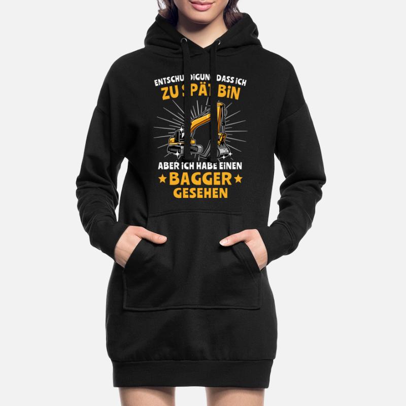 Baggerführer Bagger Baggerfahrer Hoodie-Kleid