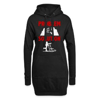 Kicksled Snow Sled Problem Solution Hobby - Hoodie-Kleid - Schwarz - Vorne