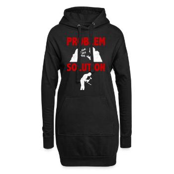 Solution au problème du lanceur de couteaux - Sweat-shirt à capuche long Femme - noir - Devant