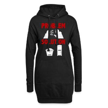 Letter Boxing Wide-Screen Film Problem Solution - Hoodie-Kleid - Schwarz - Vorne