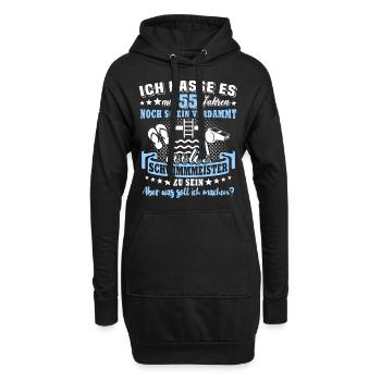 Schwimmmeister Geburtstag 55 Jahre alt - Hoodie-Kleid - Schwarz - Vorne