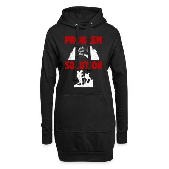 Solution au problème de l’alpinisme - Sweat-shirt à capuche long Femme - noir - Devant