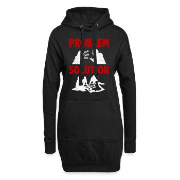 Picknicing Outing Problème Solution Hobby - Sweat-shirt à capuche long Femme - noir - Devant