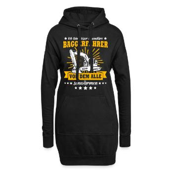 Opérateur de pelle Conducteur de pelle - Sweat-shirt à capuche long Femme - noir - Devant