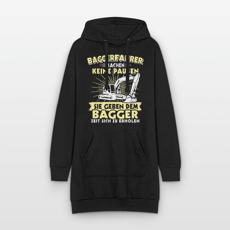 Baggerführer Bagger Baggerfahrer Hoodie-Kleid