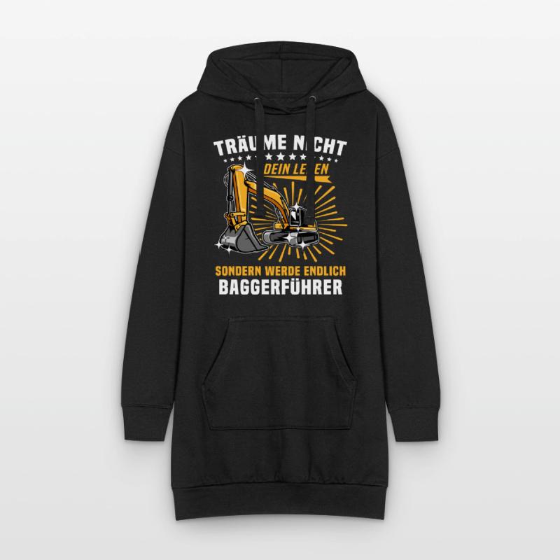 Baggerführer Bagger Baggerfahrer Hoodie-Kleid