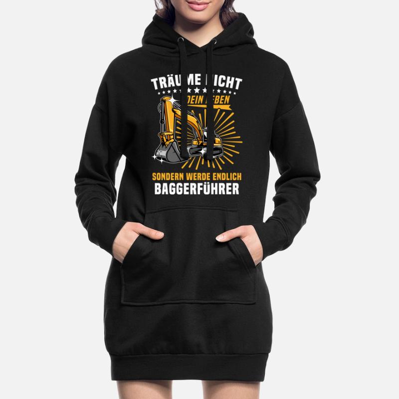 Baggerführer Bagger Baggerfahrer Hoodie-Kleid