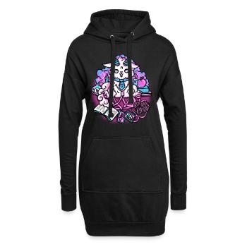 Démons Chat Invocation Mignon Cat Devil - Sweat-shirt à capuche long Femme - noir - Devant