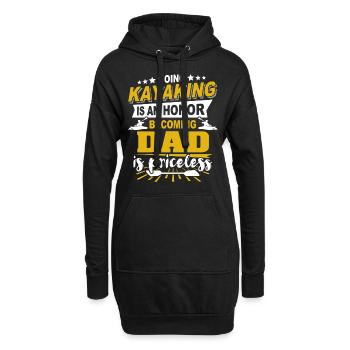 Kayak Papa Kayaking - Sweat-shirt à capuche long Femme - noir - Devant