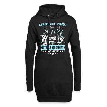 Hamburg Sprüche Hamburger - Hoodie-Kleid - Schwarz - Vorne
