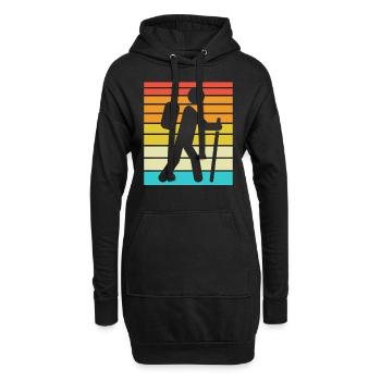 Wandern Hiking Geschenk Sprüche - Hoodie-Kleid - Schwarz - Vorne