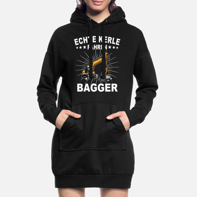 Baggerführer Bagger Baggerfahrer Hoodie-Kleid